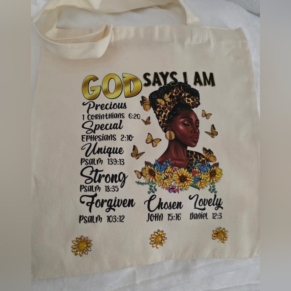 Inspirational Cream Tote Bag